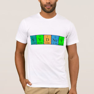 Camiseta de nombre de tabla periódica de Sídney