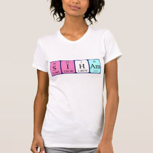 Camiseta de nombre de tabla periódica de Siham