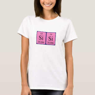 Camiseta de nombre de tabla periódica de Sisi