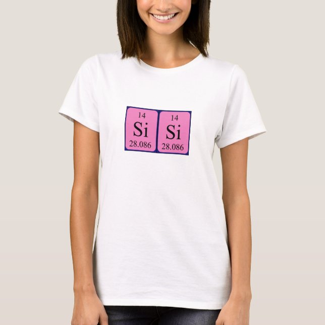 Camiseta de nombre de tabla periódica de Sisi (Anverso)