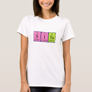 Camiseta de nombre de tabla periódica de Sita