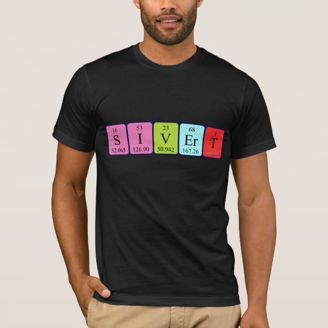Camiseta de nombre de tabla periódica de sivert (Anverso)