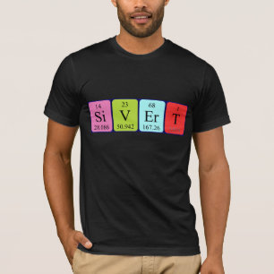 Camiseta de nombre de tabla periódica de sivert