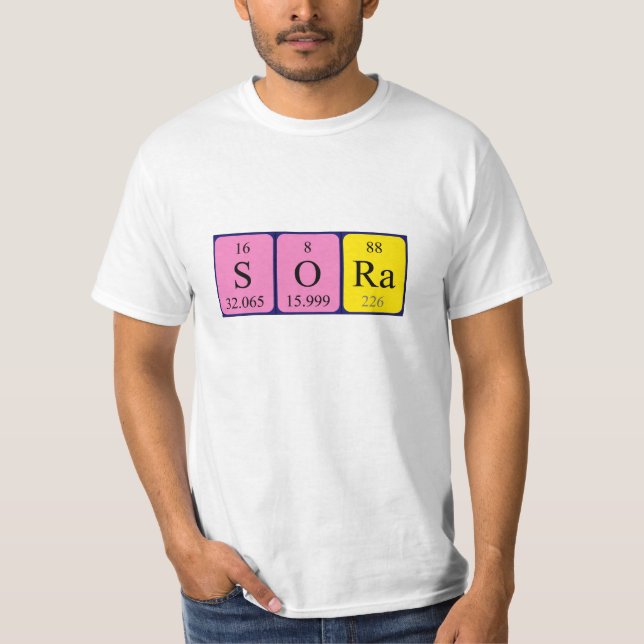 Camiseta de nombre de tabla periódica de Sora (Anverso)
