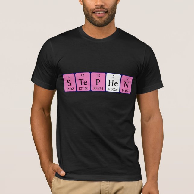 Camiseta de nombre de tabla periódica de Stephen (Anverso)