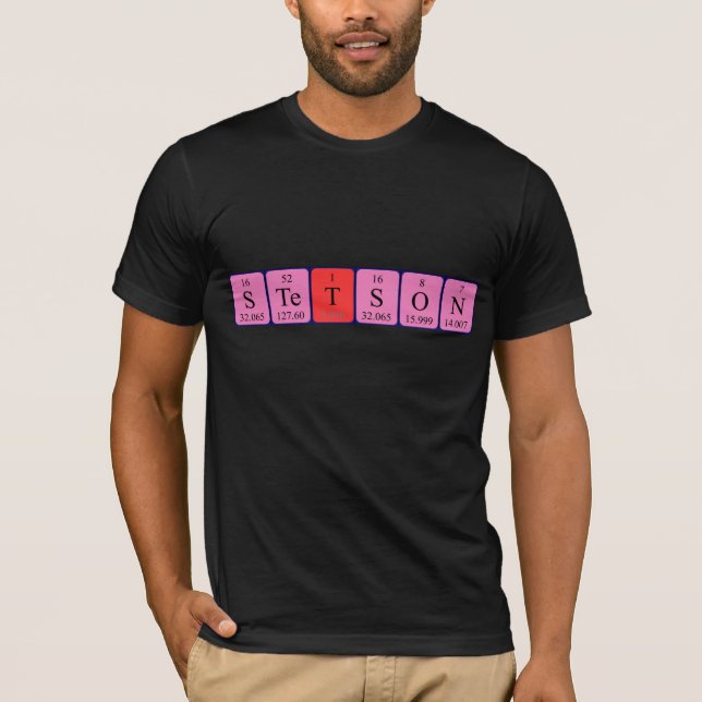 Camiseta de nombre de tabla periódica de Stetson (Anverso)
