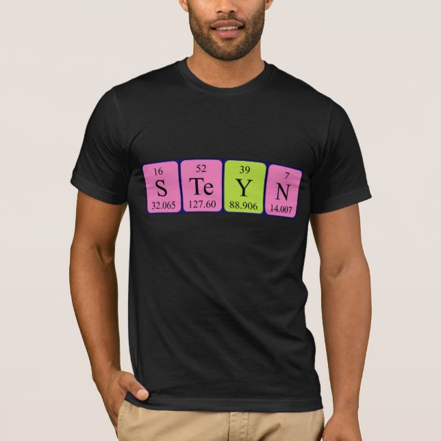 Camiseta de nombre de tabla periódica de Steyn (Anverso)