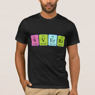 Camiseta de nombre de tabla periódica de Sverre