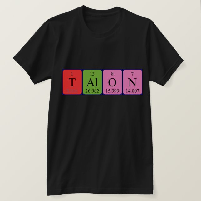Camiseta de nombre de tabla periódica de Talon (Anverso del diseño)