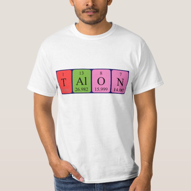 Camiseta de nombre de tabla periódica de Talon (Anverso)