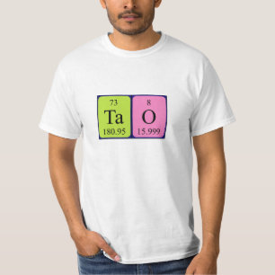 Camiseta de nombre de tabla periódica de Tao