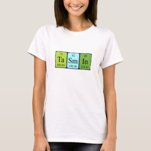 Camiseta de nombre de tabla periódica de Tasmin