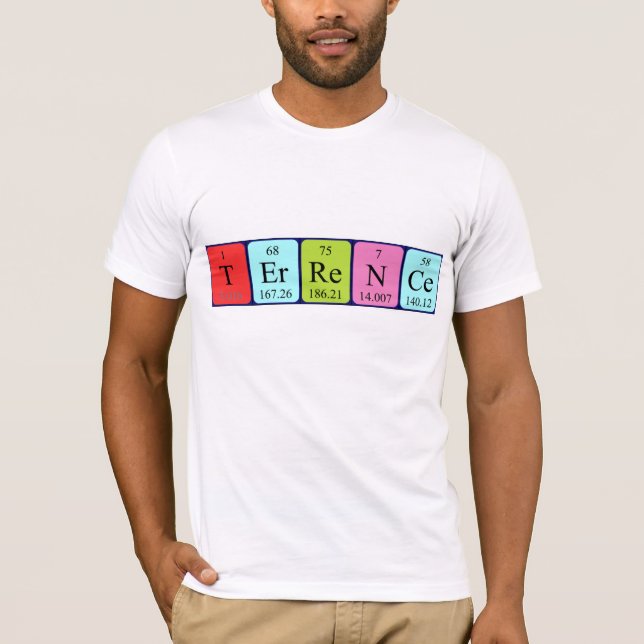 Camiseta de nombre de tabla periódica de terrores (Anverso)