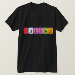 Camiseta de nombre de tabla periódica de Thibaud