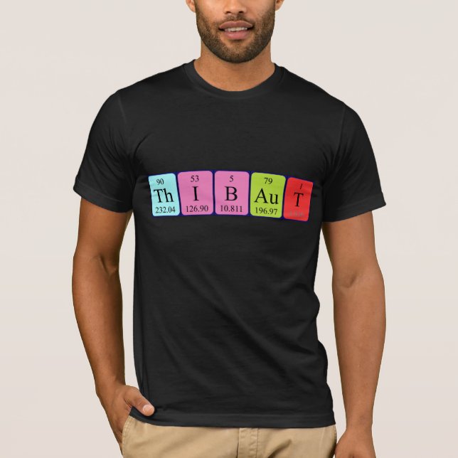 Camiseta de nombre de tabla periódica de Thibaut (Anverso)