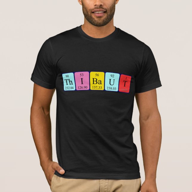 Camiseta de nombre de tabla periódica de Thibaut (Anverso)