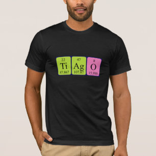 Camiseta de nombre de tabla periódica de Tiago