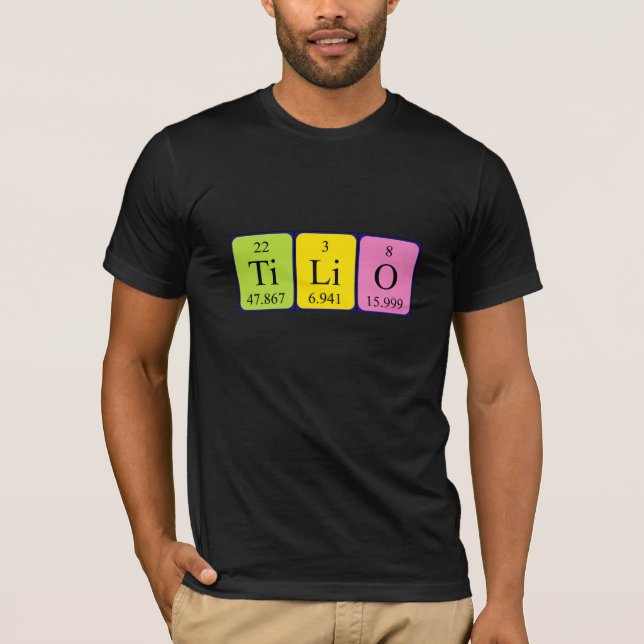 Camiseta de nombre de tabla periódica de Tilio (Anverso)