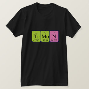 Camiseta de nombre de tabla periódica de Timon