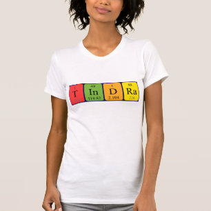 Camiseta de nombre de tabla periódica de Tindra