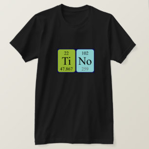 Camiseta de nombre de tabla periódica de Tino