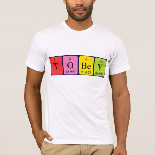 Camiseta de nombre de tabla periódica de Tobey