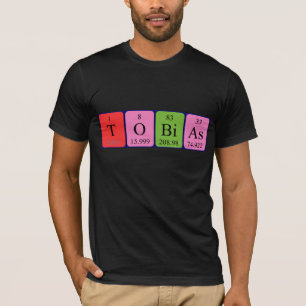 Camiseta de nombre de tabla periódica de Tobias