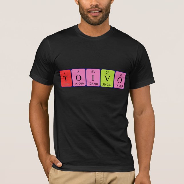 Camiseta de nombre de tabla periódica de Toivo (Anverso)