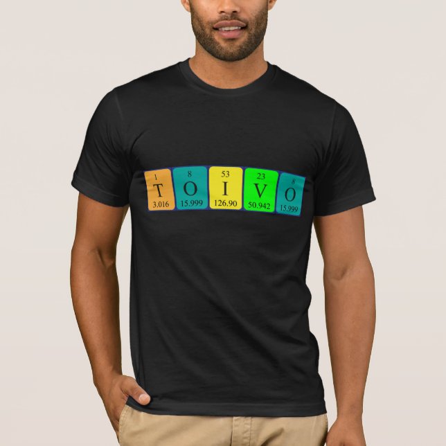 Camiseta de nombre de tabla periódica de Toivo (Anverso)