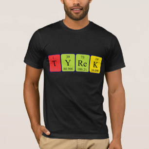 Camiseta de nombre de tabla periódica de Tyrek