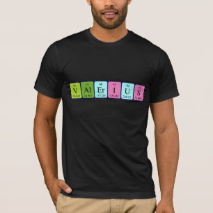 Camiseta de nombre de tabla periódica de Valerius