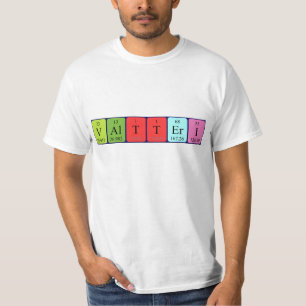 Camiseta de nombre de tabla periódica de Valtteri