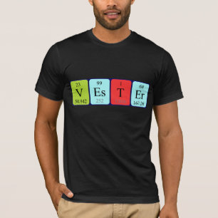 Camiseta de nombre de tabla periódica de Vester