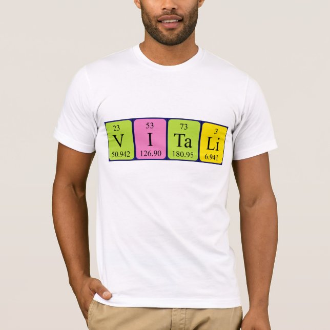 Camiseta de nombre de tabla periódica de Vitali (Anverso)