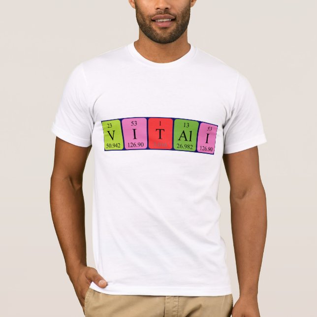 Camiseta de nombre de tabla periódica de Vitali (Anverso)
