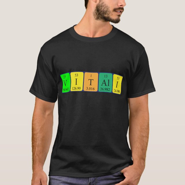 Camiseta de nombre de tabla periódica de Vitali (Anverso)