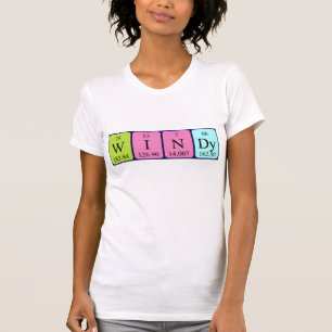 Camiseta de nombre de tabla periódica de Wind