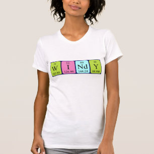 Camiseta de nombre de tabla periódica de Wind