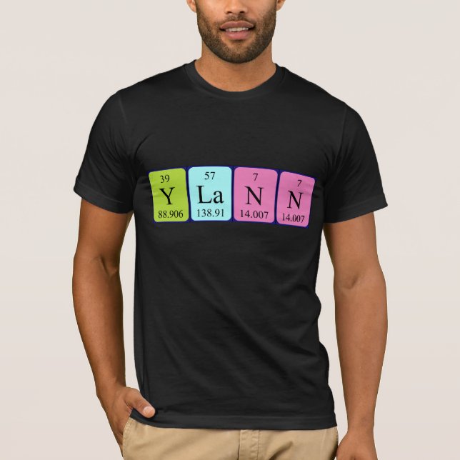 Camiseta de nombre de tabla periódica de Ylann (Anverso)
