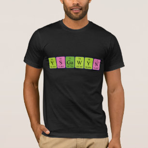 Camiseta de nombre de tabla periódica de Ysgawyn