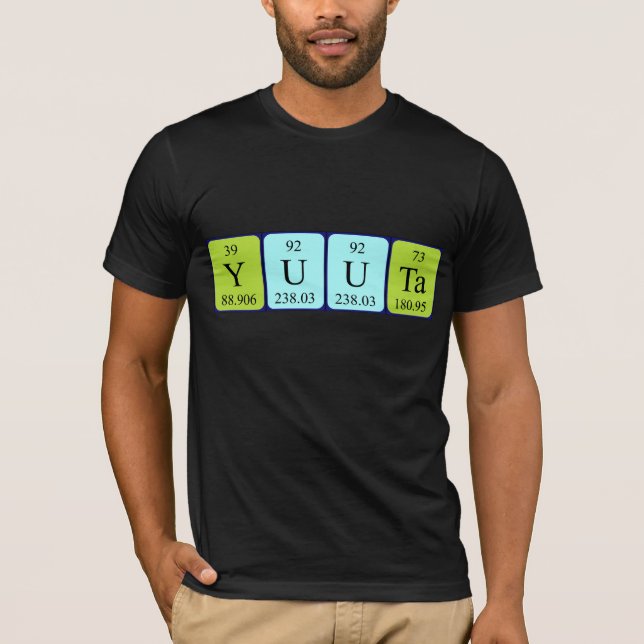 Camiseta de nombre de tabla periódica de Yuuta (Anverso)