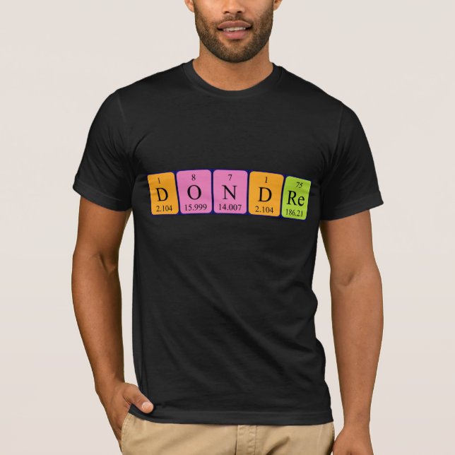 Camiseta de nombre de tabla periódica del dondre (Anverso)