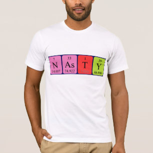 Camiseta de nombre de tabla periódica desagradable