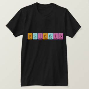Camiseta de nombre de tabla periódica Desiderio