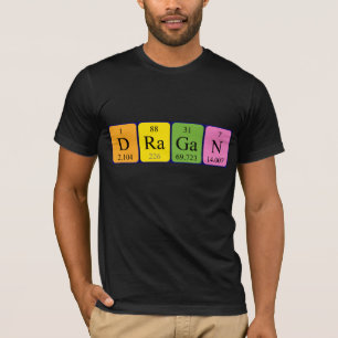 Camiseta de nombre de tabla periódica Dragan