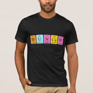 Camiseta de nombre de tabla periódica Duncan