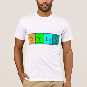 Camiseta de nombre de tabla periódica Dylan