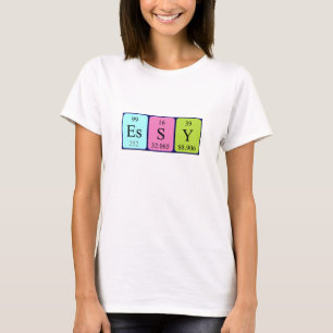 Camiseta de nombre de tabla periódica Essy