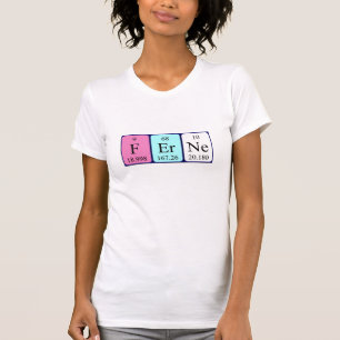 Camiseta de nombre de tabla periódica Ferne