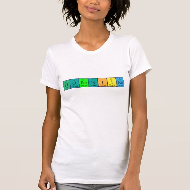 Camiseta de nombre de tabla periódica florentina (Anverso)